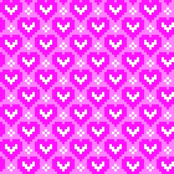 Seamless Pattern Hearts — Stock Vector