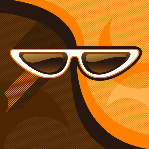 Abstraktion Mit Retro Sonnenbrille — Stockvektor