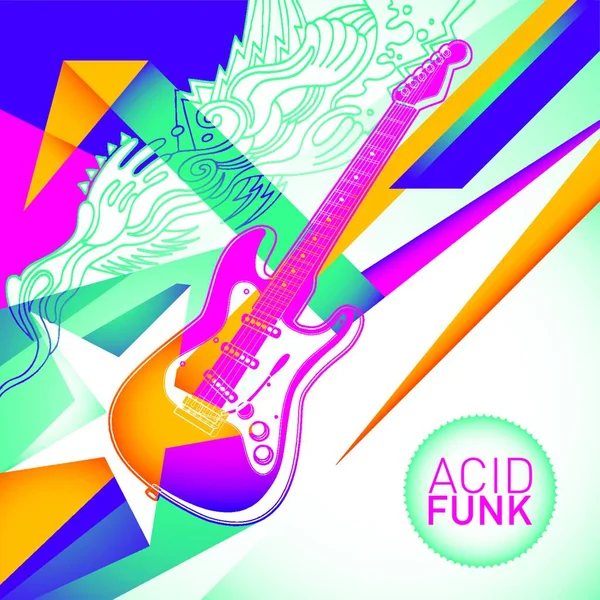 Fond Funk Acide Couleur — Image vectorielle