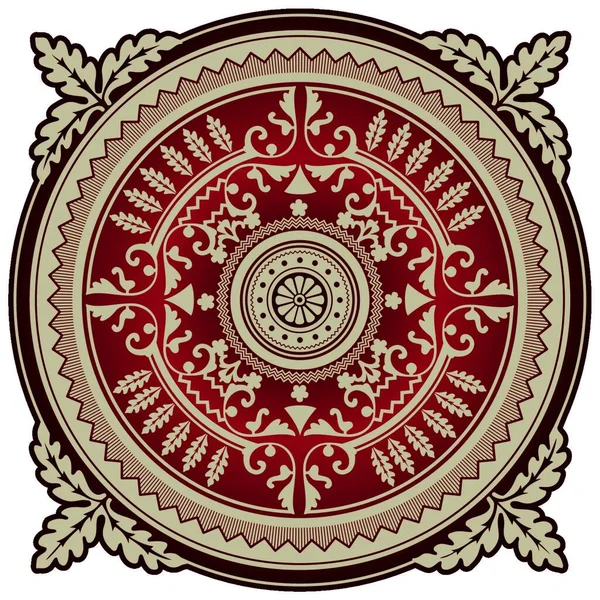 Mandala Floral Vecteur Sur Fond Blanc — Image vectorielle