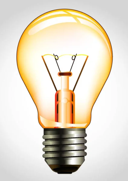 Electric Light Bulb Green Energy Concept Original Rendering Illustration — Stock Vector