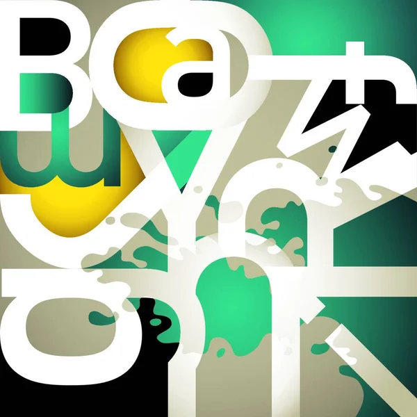Konzeptueller Abstrakter Hintergrund Mit Typografie — Stockvektor