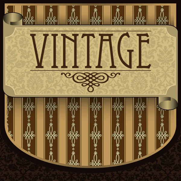 Vintage Kaart Met Decoratieve Elementen — Stockvector