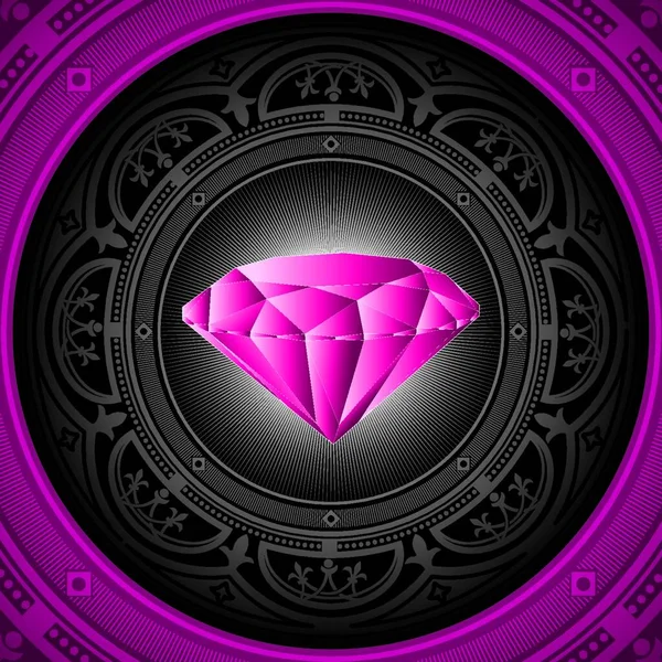 Paarse Violette Achtergrond Met Roze Rand — Stockvector