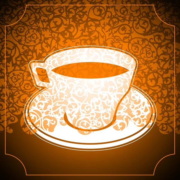 Vector Illustratie Van Een Kopje Koffie — Stockvector