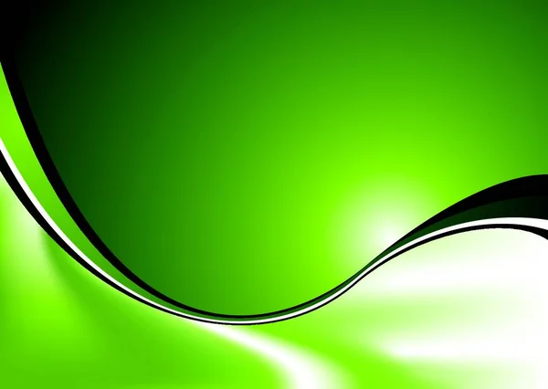 Fond Vert Abstrait Avec Lignes Fluides Espace Copie — Image vectorielle