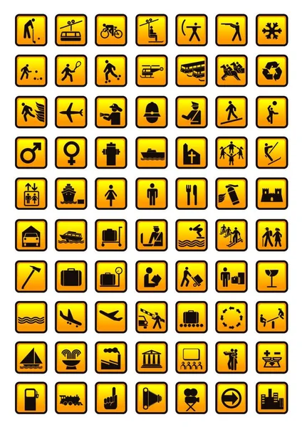 100 Iconos Listos Ilustración Simple Botones Web Vectores Para Cualquier — Vector de stock