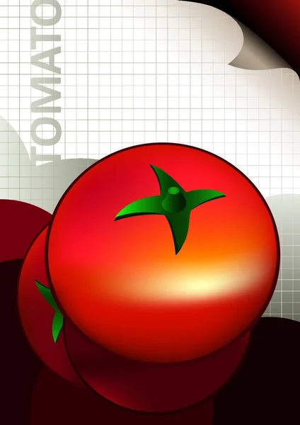 Vector Illustration Tomato Pepper — Stock Vector