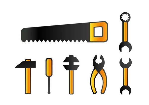 Vector Set Tools Construction Tool — Stock Vector