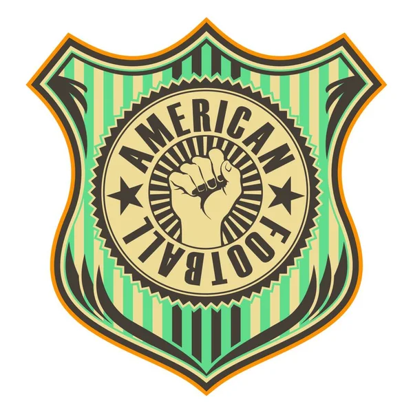 Vintage American Football Crest — Stock Vector