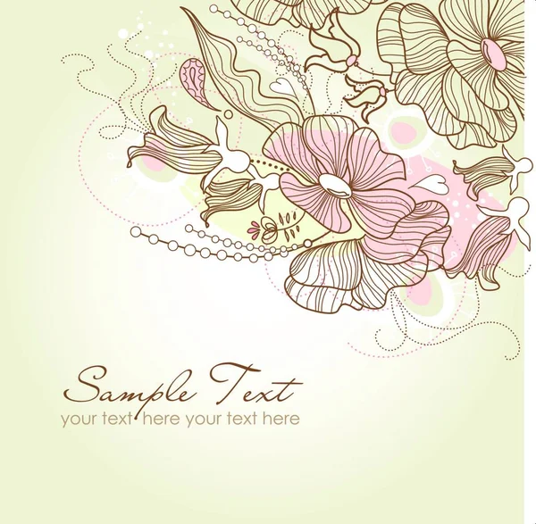 Dessin Fond Floral Illustration Vectorielle — Image vectorielle