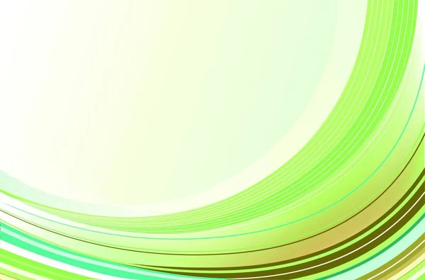 緑の虹の抽象的な背景のベクトル イラスト曲線 — ストックベクタ