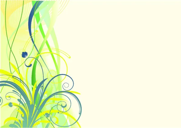 Vector Illustration Grunge Floral Background — 스톡 벡터