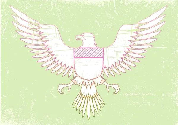 Illustration Vectorielle Des Armoiries Oiseau Aigle Médiéval Mon Propre Design — Image vectorielle