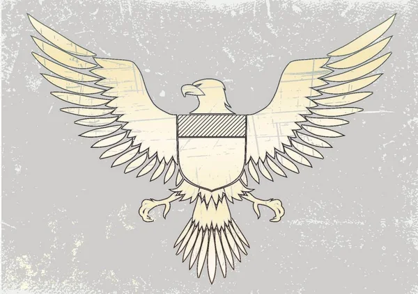 Ilustración Vectorial Pájaro Escudo Armas Águila Medieval Propio Diseño Estilo — Archivo Imágenes Vectoriales
