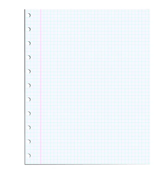 Illustration Notebook Paper Isolated Vector — Stock Vector