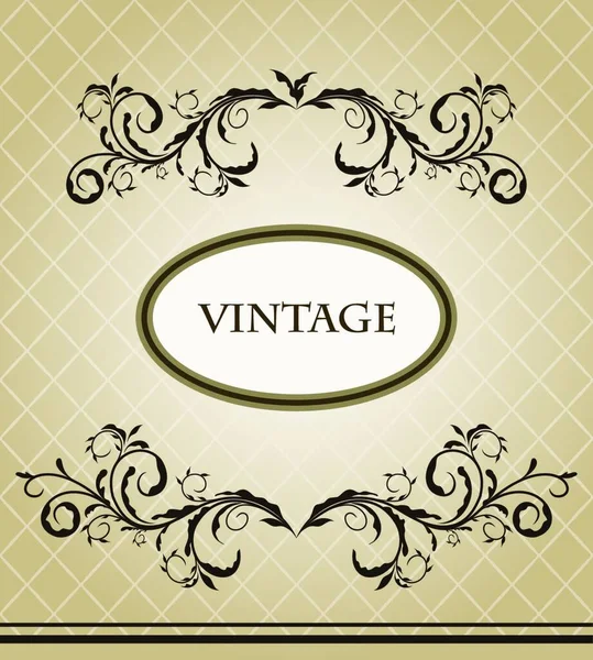 Cornice Vintage Scheda Design Vettore — Vettoriale Stock