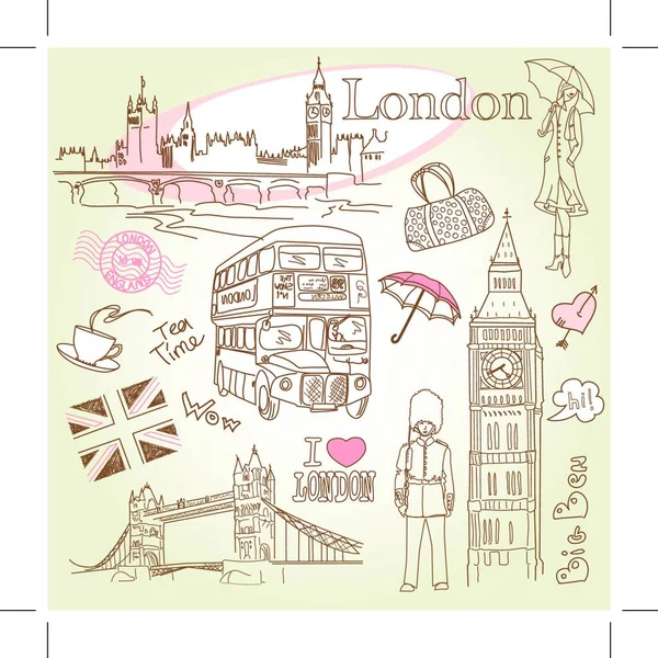 London Capital England United Kingdom — Stock Vector