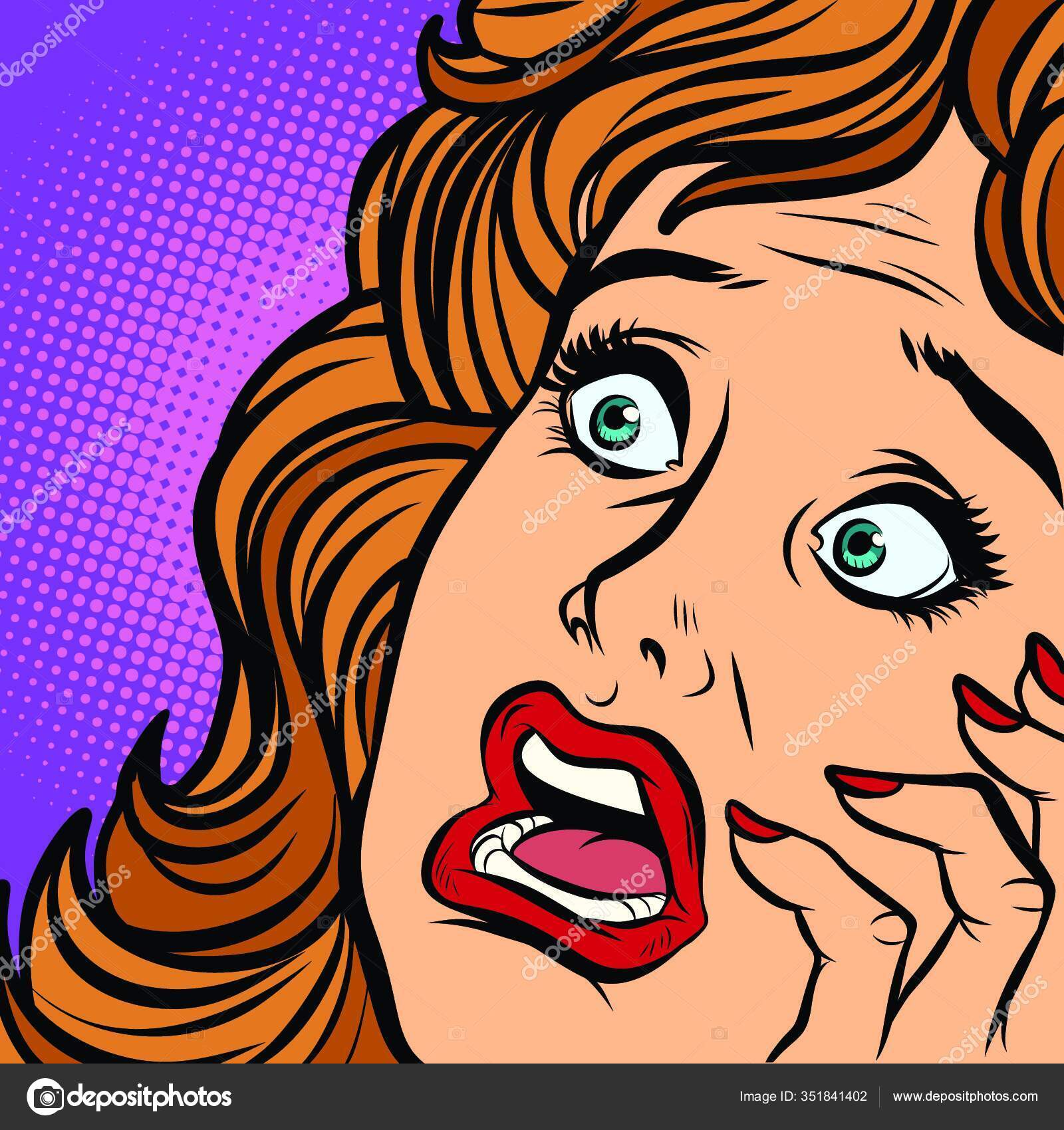 Fear Cartoon Emotion. Scared Face Comic Graphic by microvectorone