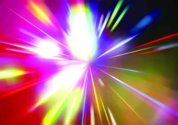 Homályos Magic Neon Színű Fénysugarak Absztrakt Háttér Vektor Illusztráció — Stock Vector