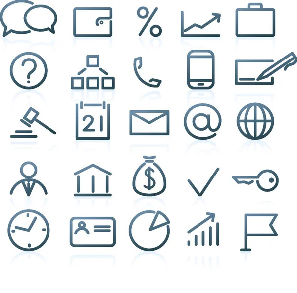 Vector Set Original Business Icons — Stock Vector