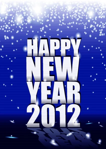 Новогодний Блистательный Фон Вывеской 2012 Года Отражением — стоковый вектор
