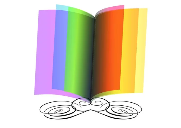 Pozadí Abstraktní Otevřenou Knihou Eps — Stockový vektor