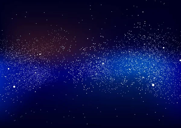 Галактичний Пейзажний Фон Далекими Зірками — стоковий вектор