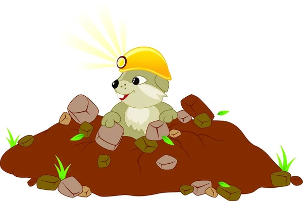 Mignon Fond Vectoriel Jour Marmotte — Image vectorielle