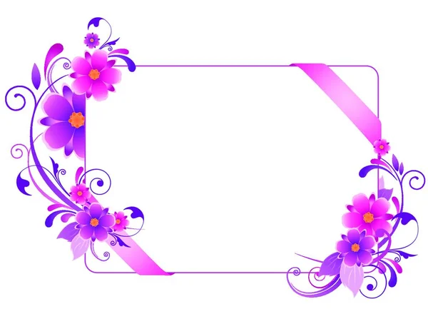 Kolorowy Transparent Kwiatów Liści Ozdoba — Wektor stockowy