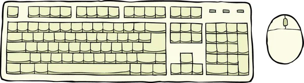 Клавіатура Миша Білому Тлі Вектор — стоковий вектор