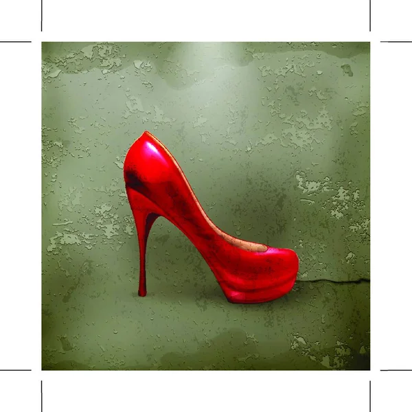 Zapato Mujer Vectorial Viejo Estilo — Archivo Imágenes Vectoriales