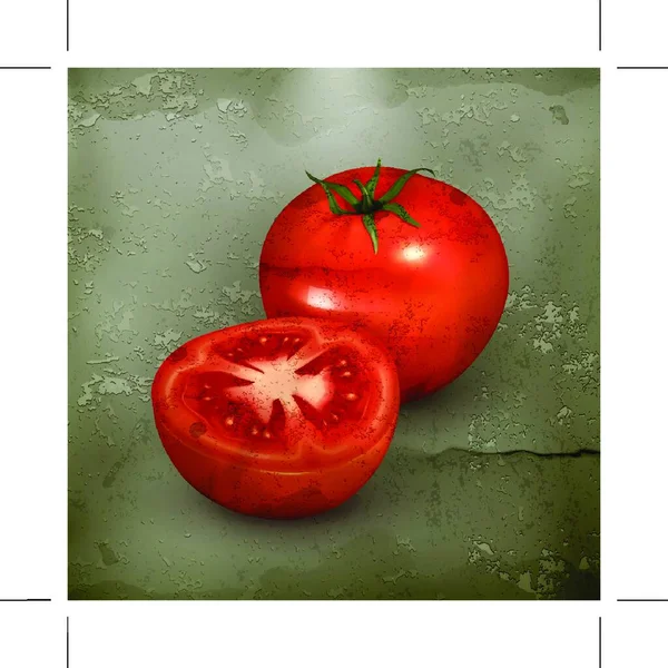 Tomate Vector Estilo Antiguo — Vector de stock