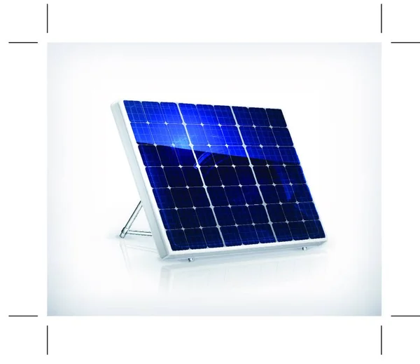 Solární Panely Fotovoltaická Elektřina — Stockový vektor