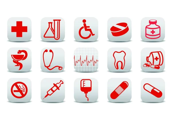 Ilustración Vectorial Iconos Medecina Puede Utilizarlo Para Sitio Web Aplicación — Archivo Imágenes Vectoriales