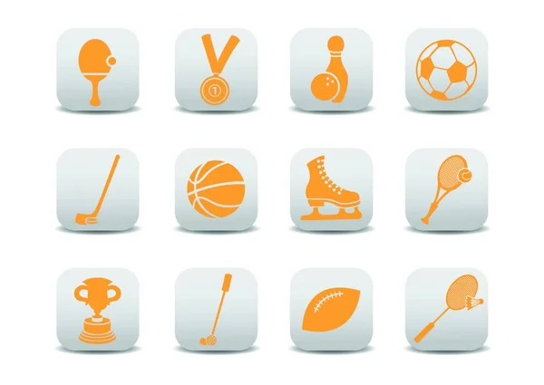 Vektor Illustration Von Icon Sets Oder Designelementen Zusammenhang Mit Sport — Stockvektor