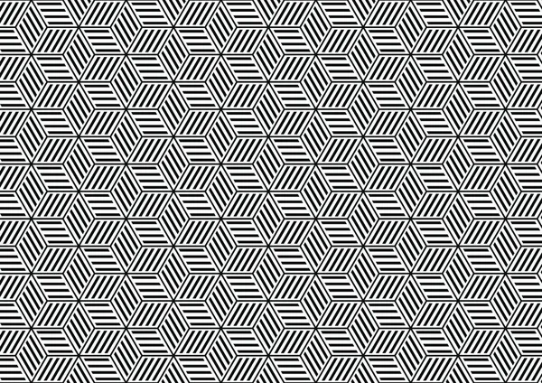 Seamless Geometric Pattern Art Design Abstract Background Illustration Black White — Stock Vector
