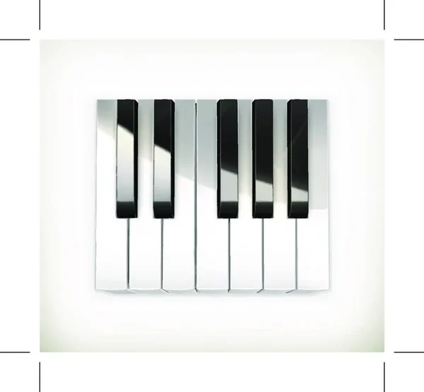 Octave Piyano Tuşları Vektörü — Stok Vektör