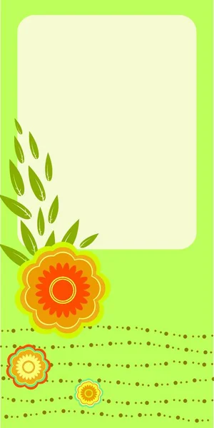 Vector Illustration Retro Nature Design Greeting Card Copy Space Your — Stock Vector