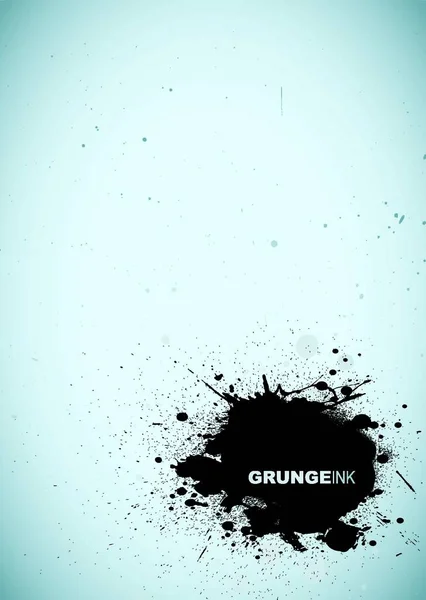 Fondo Tinta Grunge Moderno Abstracto Con Splat Negro — Vector de stock