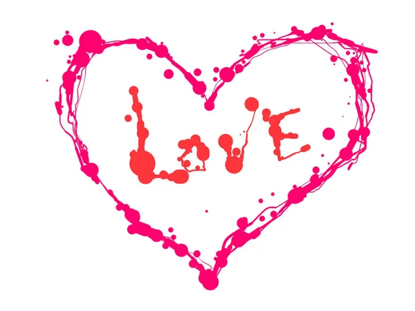 Vector Valentine Heart Blots White — Stock Vector