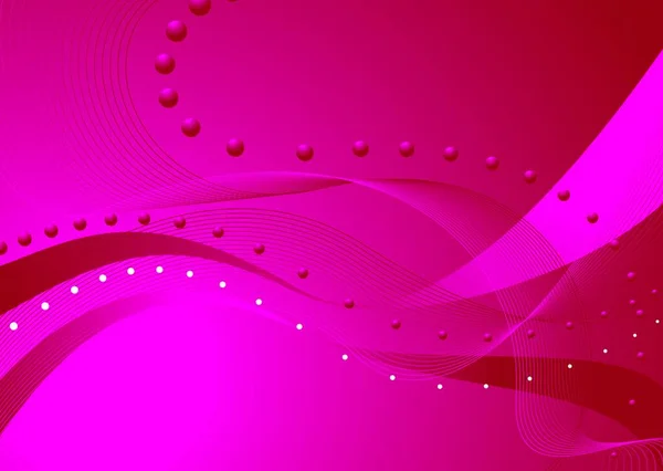 Fondo Abstracto Con Líneas Onduladas Tema Rosa — Vector de stock