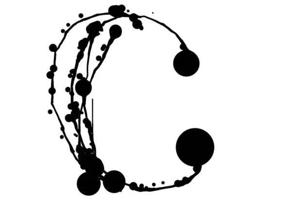 Symbole Vecteur Dessiné Main Abc — Image vectorielle