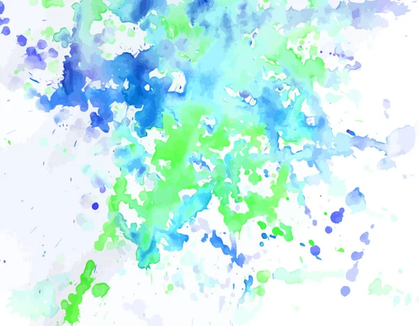 Abstrakte Blaue Aquarell Hintergrund Flecken Und Flecken — Stockvektor