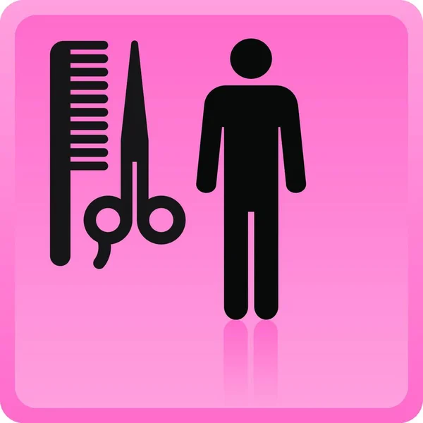 Haircut Hair Salon Symbol — Stock Vector