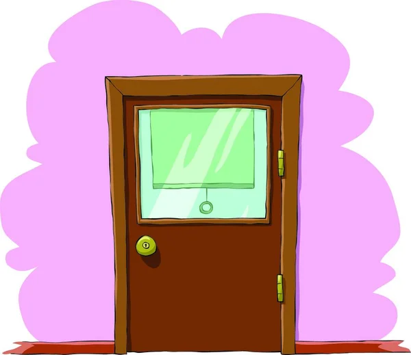 Imagen Puertas Armario Madera Ilustración Vectorial — Vector de stock