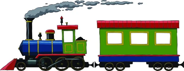 Lokomotive Auf Weißem Hintergrund Vektor Illustration — Stockvektor