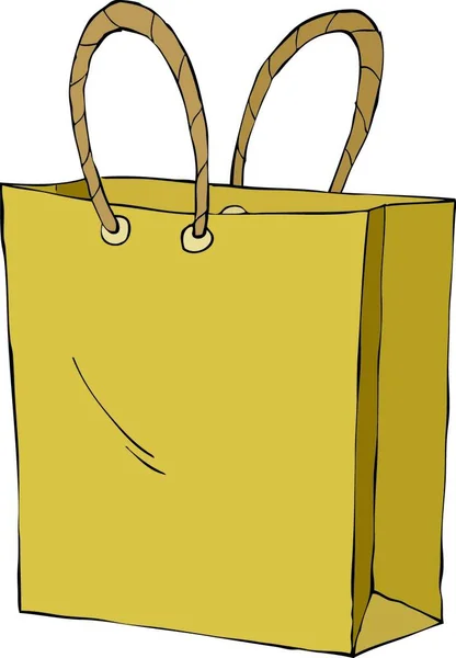 Τσάντα Για Ψώνια Λευκό Φόντο Εικονογράφηση Φορέας — Διανυσματικό Αρχείο