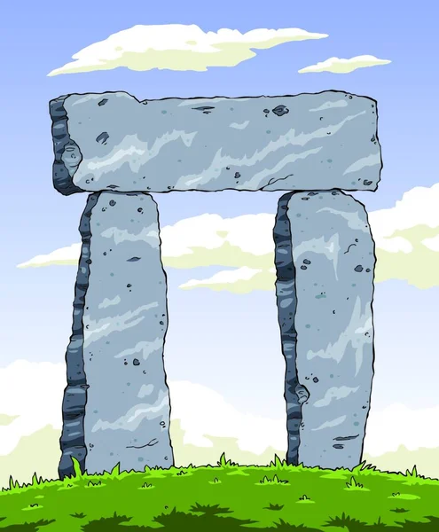 Kreskówka Starożytnej Struktury Kamienia Ilustracji Wektorowych — Wektor stockowy