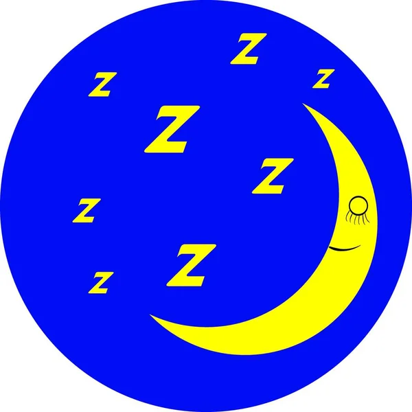 Night Sleep Icon Vector Illustration White Background Isolated — Stock Vector